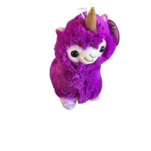 Peek a boo toys purple plush llama unicorn
